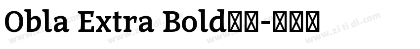 Obla Extra Bold字体字体转换
